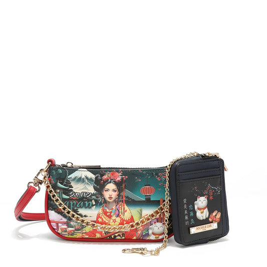 SET DE REGALO 2 PIEZAS (Bolso Cruzado + Cartera) (AKIKO LA BELLEZA)-0